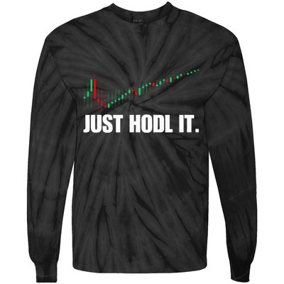 Just Hodl Bitcoin I Cool Btc Bitcoin Tie-Dye Long Sleeve Shirt