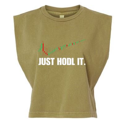Just Hodl Bitcoin I Cool Btc Bitcoin Garment-Dyed Women's Muscle Tee
