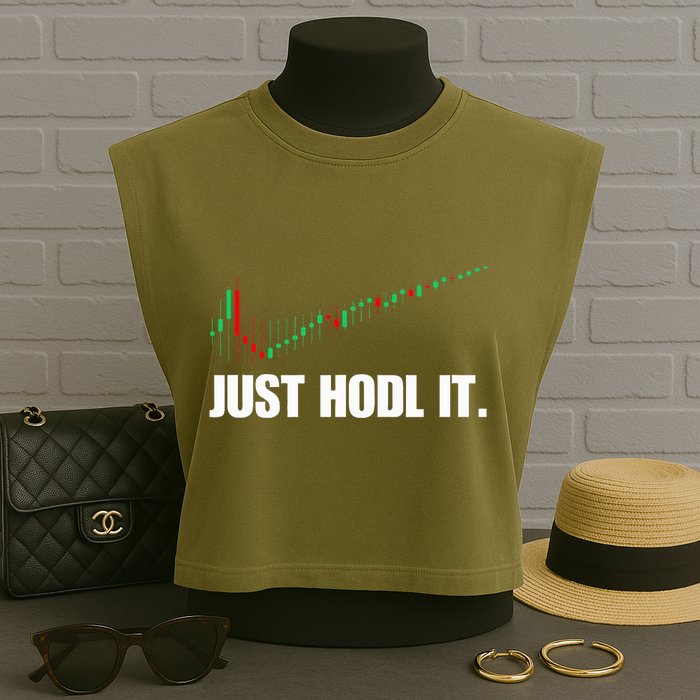 Just Hodl Bitcoin I Cool Btc Bitcoin Garment-Dyed Women's Muscle Tee
