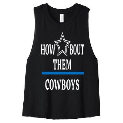 Jimmie How Bout Them Cowboy Women's Racerback Cropped Tank