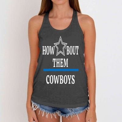 Jimmie How Bout Them Cowboy Women's Knotted Racerback Tank