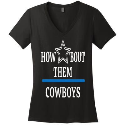 Jimmie How Bout Them Cowboy Women's V-Neck T-Shirt