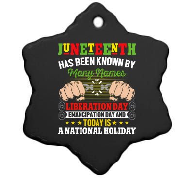 Juneteenth Has Been Known By Many Names Liberation Day Juneteenth Day Gift Ceramic Star Ornament