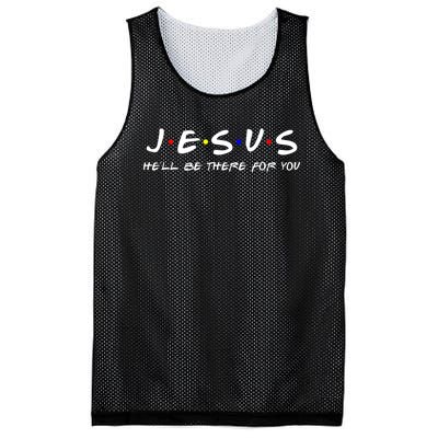 Jesus He'll Be There For You Christian Mesh Reversible Basketball Jersey Tank