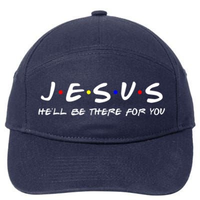 Jesus Hell Be There For You Gift Christian Gift 7-Panel Snapback Hat