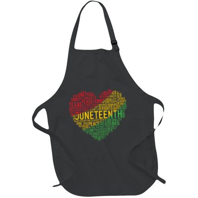 Juneteenth Heart Black History Afro American African Freedom Apron