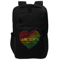 Juneteenth Heart Black History Afro American African Freedom Impact Tech Backpack