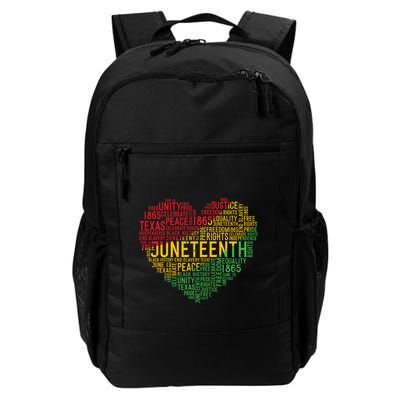 Juneteenth Heart Black History Afro American African Freedom Backpack