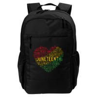 Juneteenth Heart Black History Afro American African Freedom Daily Commute Backpack