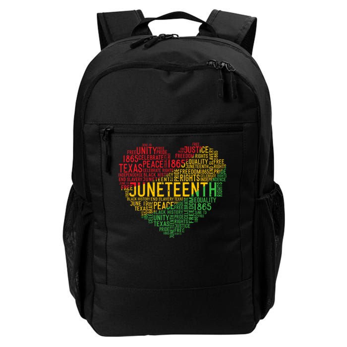 Juneteenth Heart Black History Afro American African Freedom Daily Commute Backpack