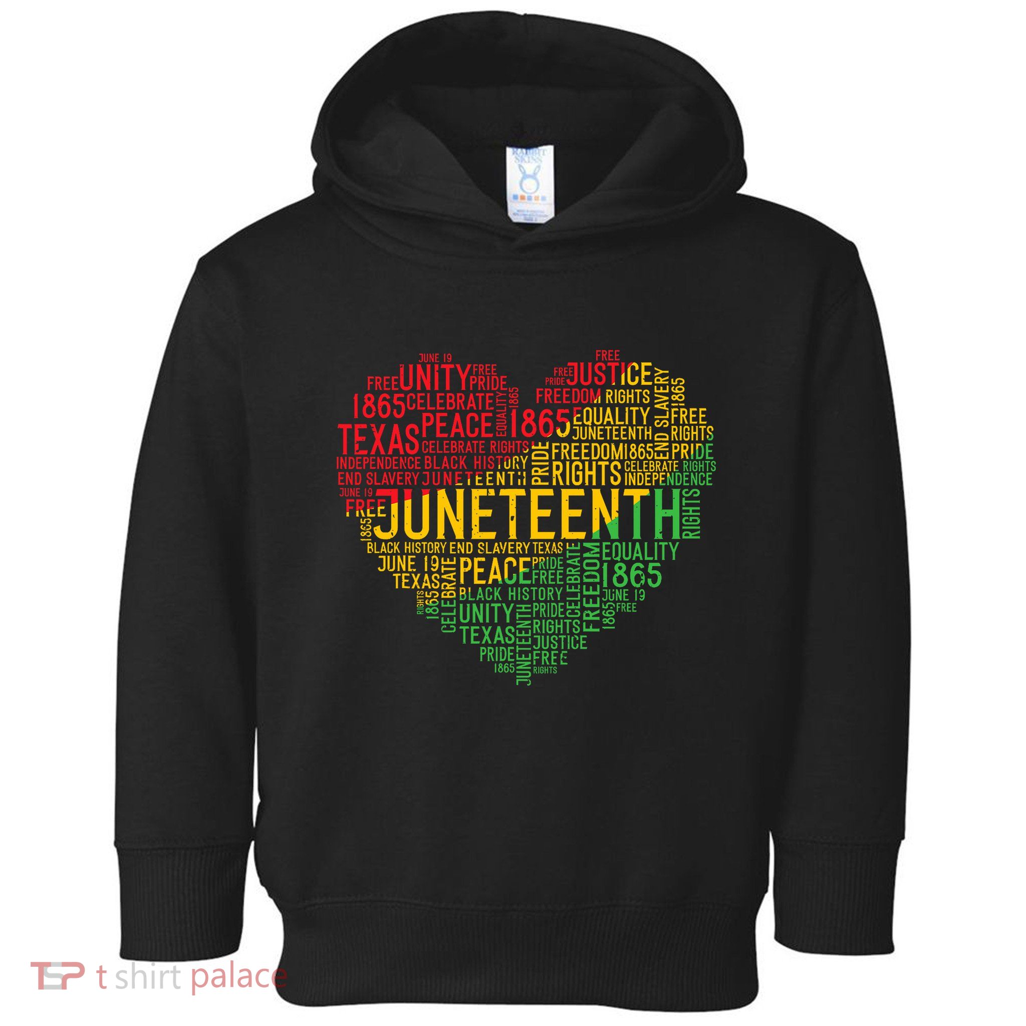 Juneteenth Heart Black History Afro American African Freedom Toddler Hoodie