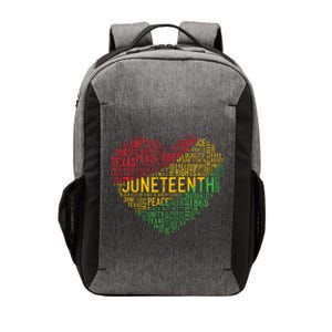 Juneteenth Heart Black History Afro American African Freedom Vector Backpack