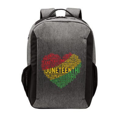 Juneteenth Heart Black History Afro American African Freedom Vector Backpack