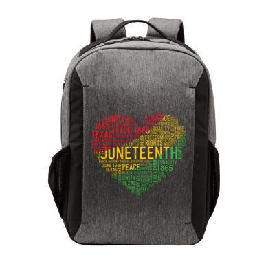 Juneteenth Heart Black History Afro American African Freedom Vector Backpack