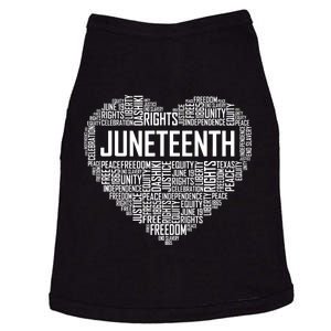 Juneteenth Heart Black History Afro American African Freedom Doggie Tank