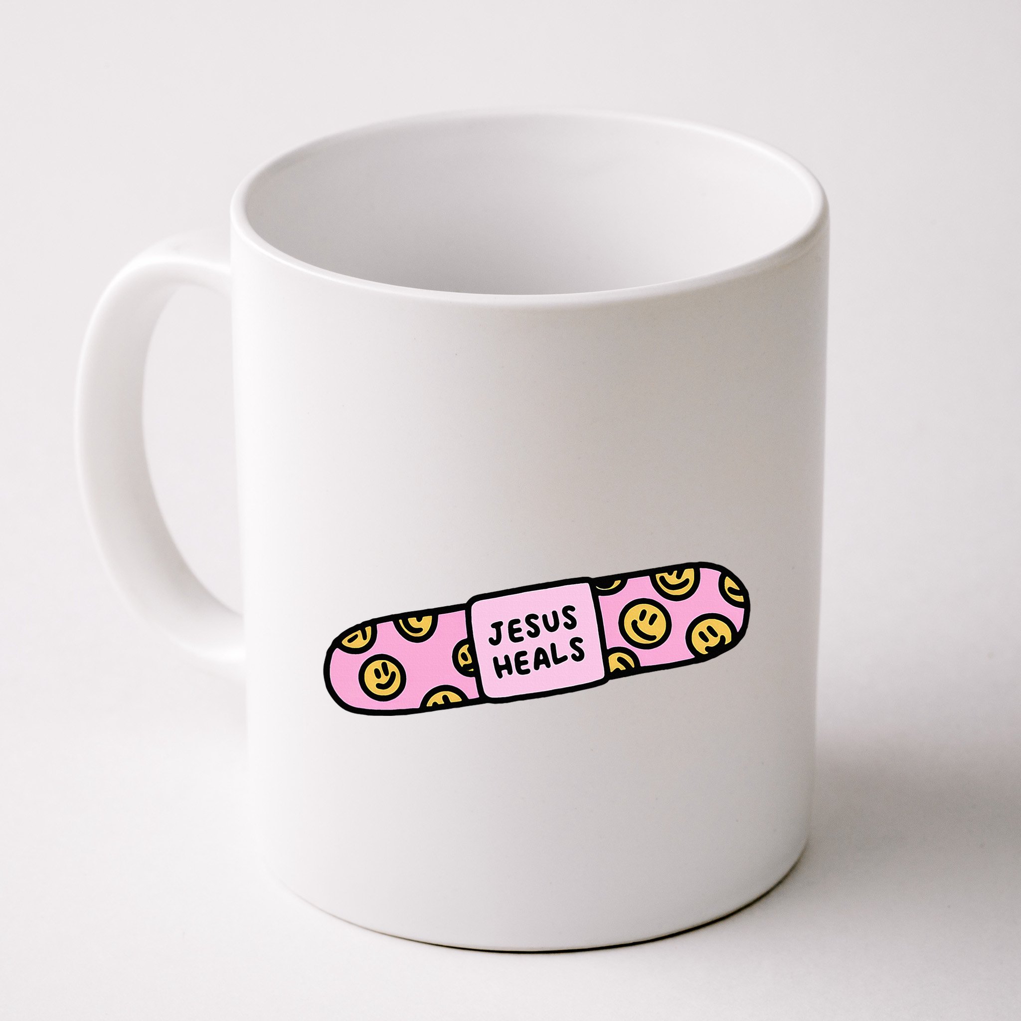 Jesus Heals Bandaid Christian Faith Healing Bible Verse Mug