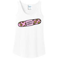 Jesus Heals Bandaid Christian Faith Healing Bible Verse Ladies Essential Tank