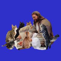 Jesus Hugs Cats Funny Cats Baby Bodysuit