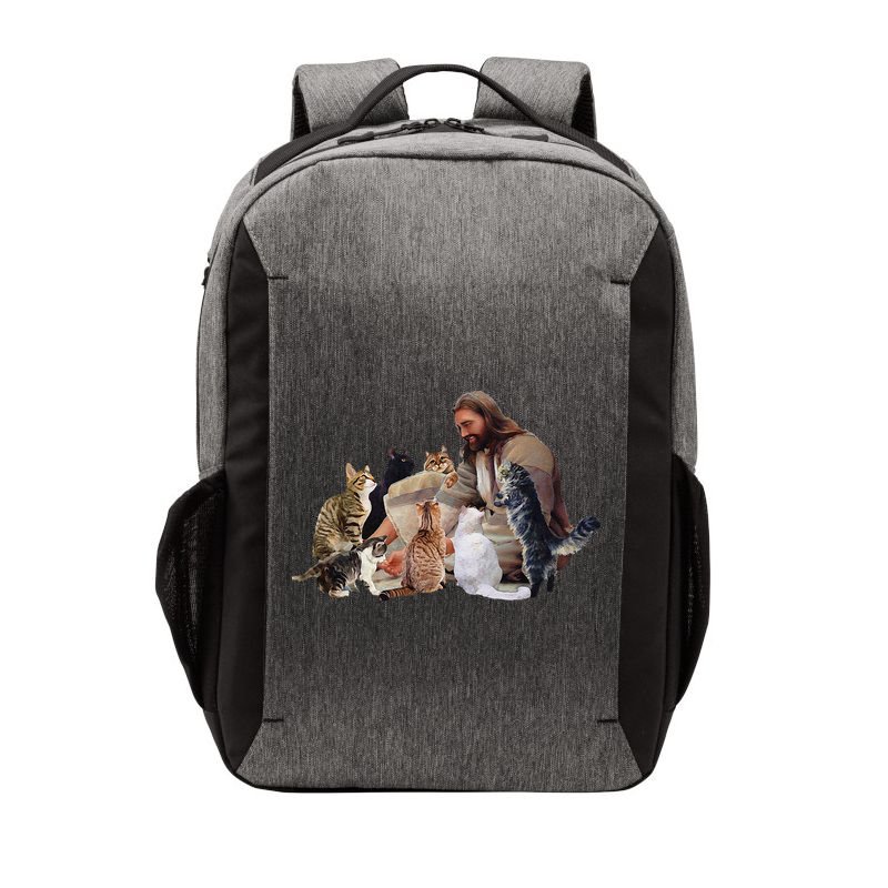 Jesus Hugs Cats Funny Cats Vector Backpack