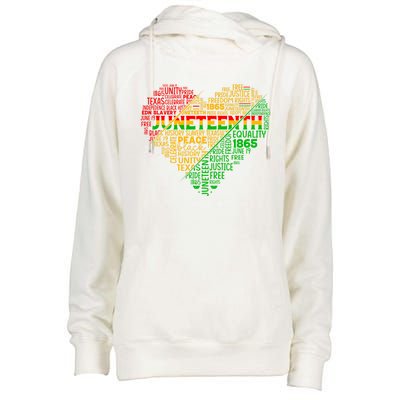 Junenth Heart Celebrating 1865 Celebrate Independence Day Gift Womens Funnel Neck Pullover Hood