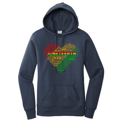 Junenth Heart Celebrating 1865 Celebrate Independence Day Gift Women's Pullover Hoodie