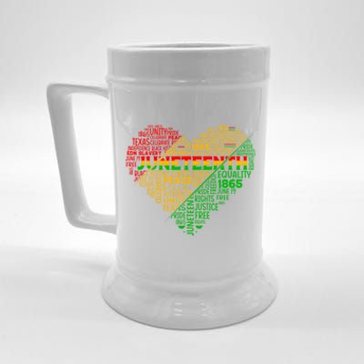 Junenth Heart Celebrating 1865 Celebrate Independence Day Gift Beer Stein