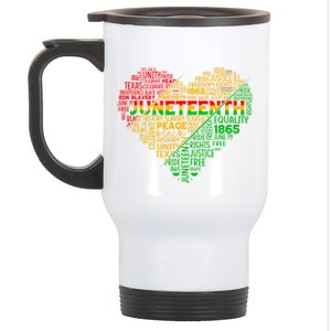 Junenth Heart Celebrating 1865 Celebrate Independence Day Gift Stainless Steel Travel Mug