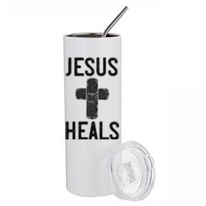 Jesus Heals Christian Easter Bible Verse Quotes Gift Stainless Steel Tumbler