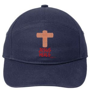 JESUS HEALS Christian God Church Nurse RN Easter Gift 7-Panel Snapback Hat