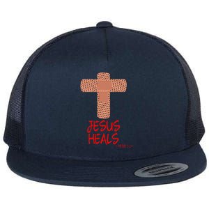 JESUS HEALS Christian God Church Nurse RN Easter Gift Flat Bill Trucker Hat