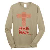 JESUS HEALS Christian God Church Nurse RN Easter Gift Long Sleeve Shirt