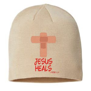 JESUS HEALS Christian God Church Nurse RN Easter Gift Sustainable Beanie