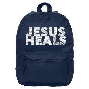 Jesus Heals Christian Faith Saying Quote Healer Healing 16 in Basic Backpack