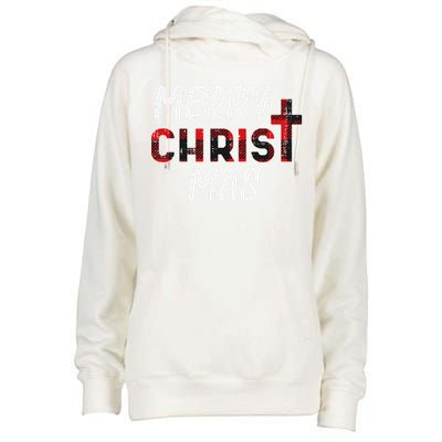 Joyful Holiday Celebration Christian Jesus Christmas Xmas Womens Funnel Neck Pullover Hood