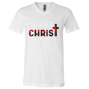 Joyful Holiday Celebration Christian Jesus Christmas Xmas V-Neck T-Shirt