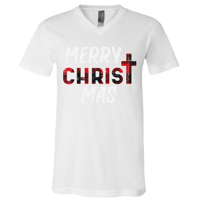 Joyful Holiday Celebration Christian Jesus Christmas Xmas V-Neck T-Shirt