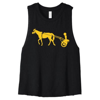 Joker Horse Cart Denver Basketball Women's Racerback Cropped Tank