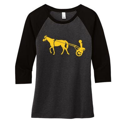 Joker Horse Cart Denver Basketball Women's Tri-Blend 3/4-Sleeve Raglan Shirt