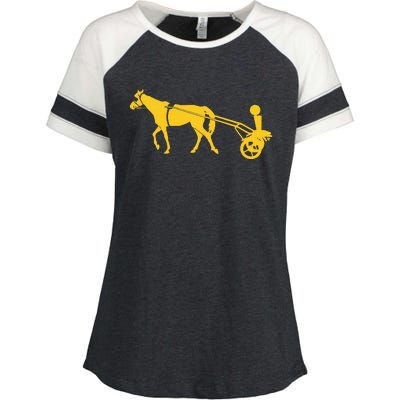 Joker Horse Cart Denver Basketball Enza Ladies Jersey Colorblock Tee