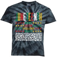 Juneteenth History Culture Excellence Respect Kids Tie-Dye T-Shirt