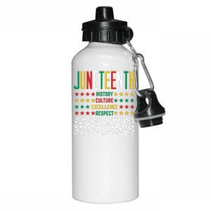 Juneteenth History Culture Excellence Respect Aluminum Water Bottle