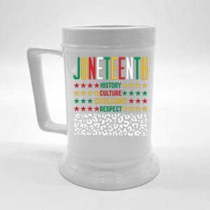 Juneteenth History Culture Excellence Respect Beer Stein