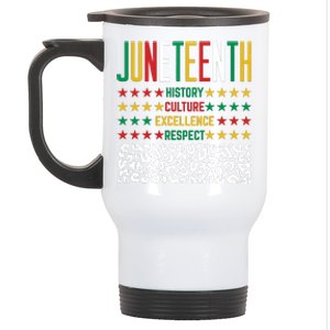 Juneteenth History Culture Excellence Respect Stainless Steel Travel Mug