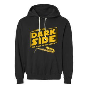 Join He Dark Side Saxophone Player Garment-Dyed Fleece Hoodie