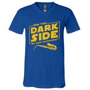 Join He Dark Side Saxophone Player V-Neck T-Shirt