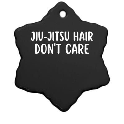 Jiu-Jitsu Hair Don't Care Funny Jiu-Jitsu Hair Ceramic Star Ornament