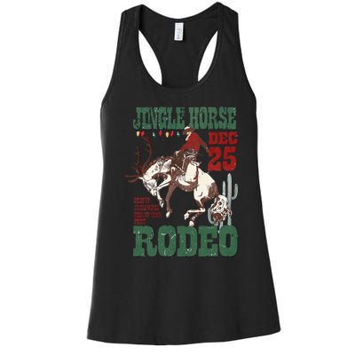 Jingle Horse Dec 25 Giddy Up Pick Up Your Feet Rodeo Howdy Women's Racerback Tank