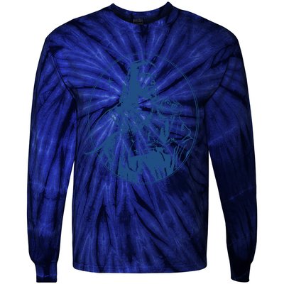 Jesus Holding Dinosaur Tie-Dye Long Sleeve Shirt