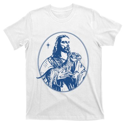 Jesus Holding Dinosaur T-Shirt