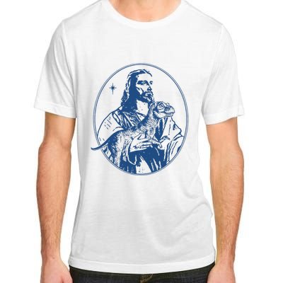 Jesus Holding Dinosaur Adult ChromaSoft Performance T-Shirt